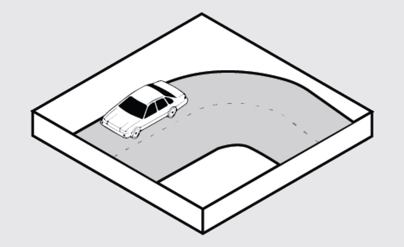 Pictogram PROJECTtool voor nieuwe/bijkomende verharding onder de vorm van een (auto)weg