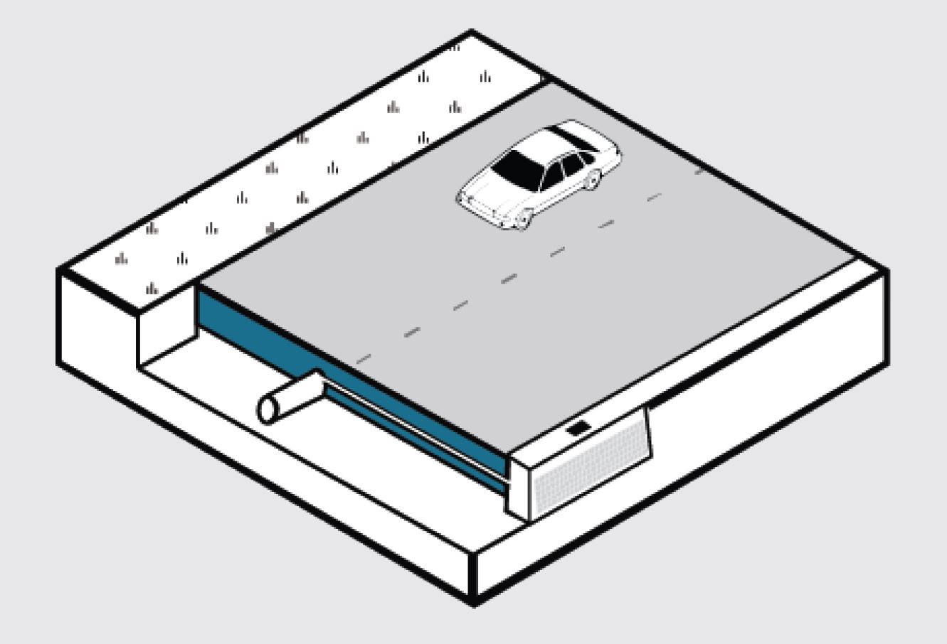 Pictogram PROJECTtool voor een waterbergende onderfundering